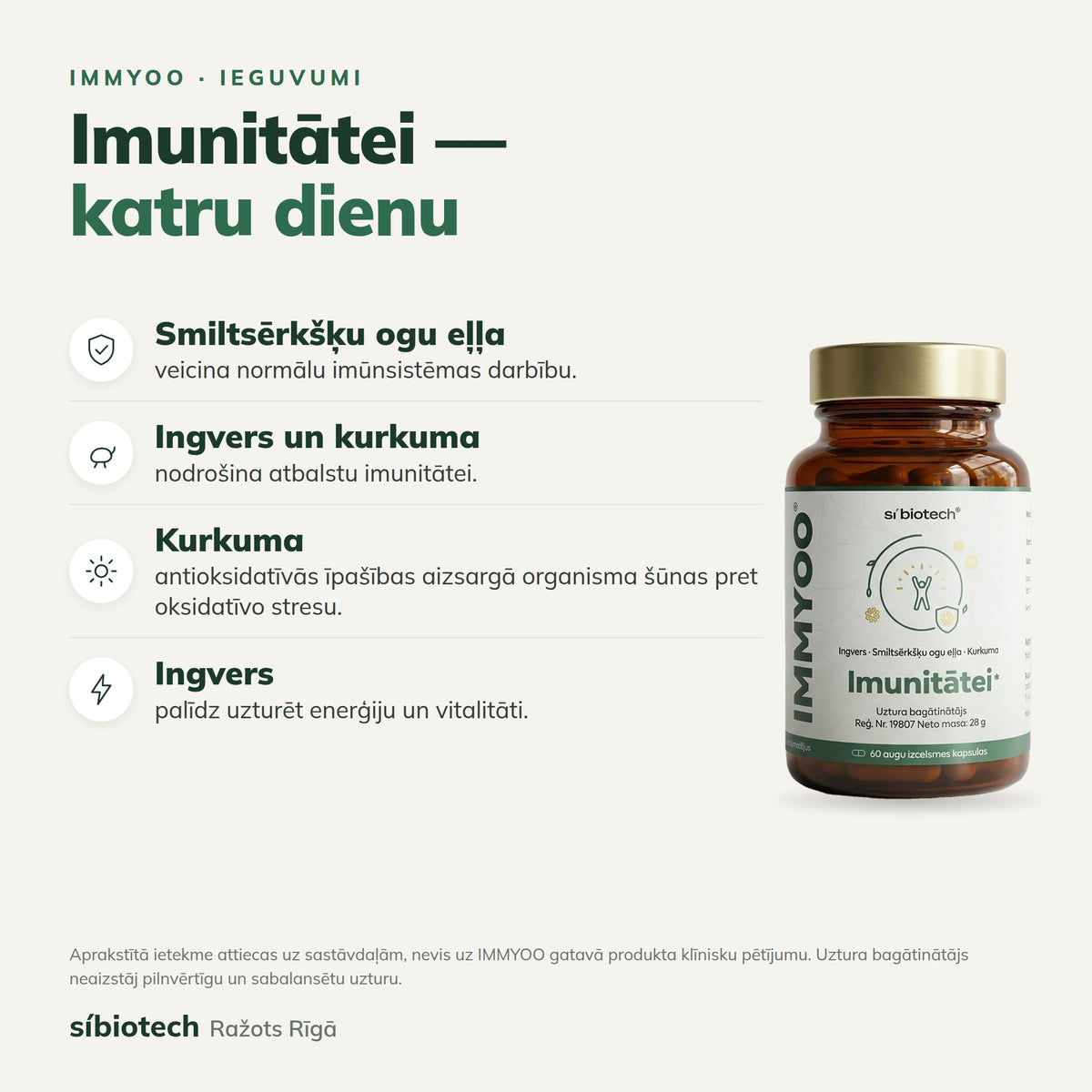IMMYOO ieguvumi imunitātei — katru dienu